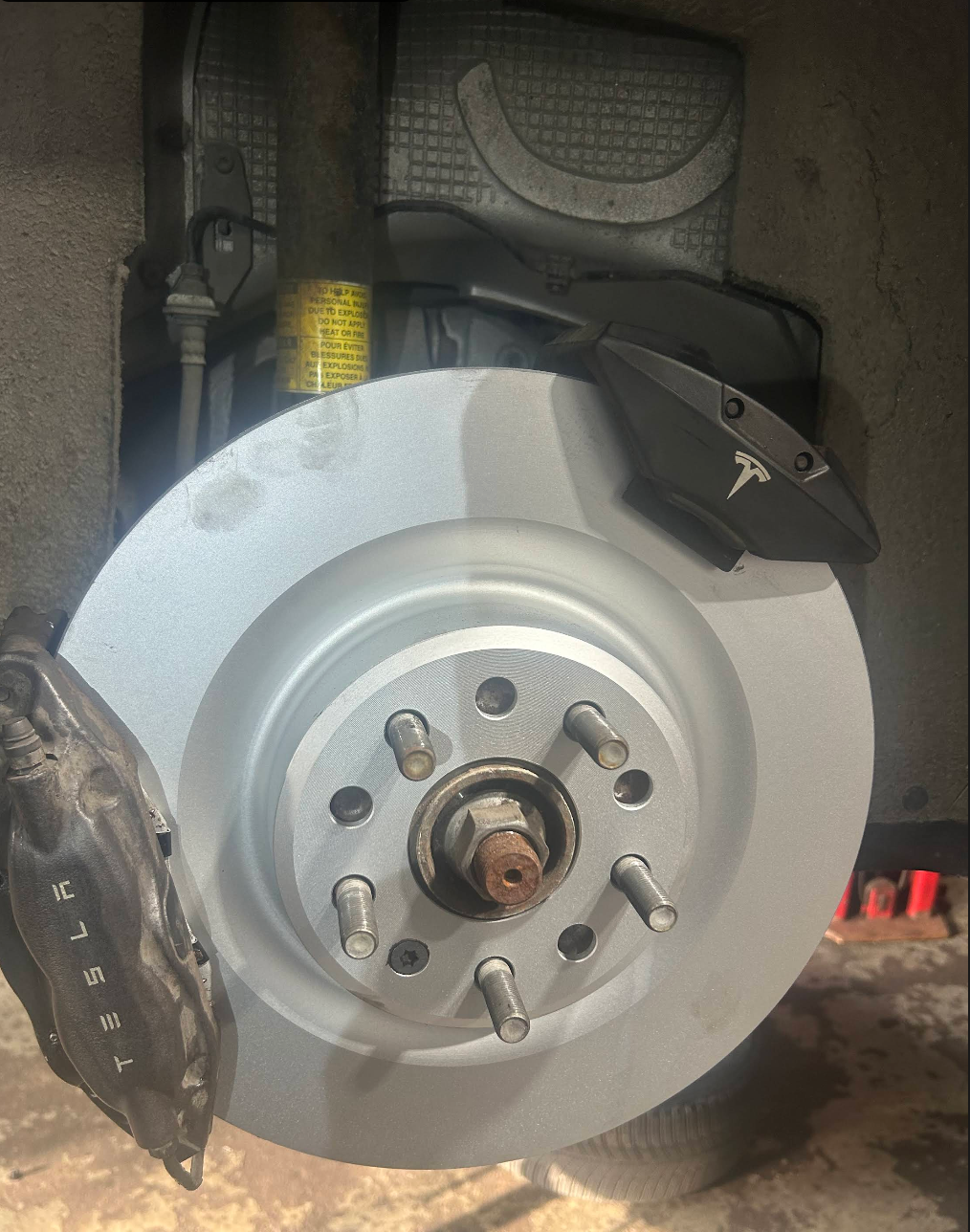 Brake rotor inspection at Ashtaq Auto