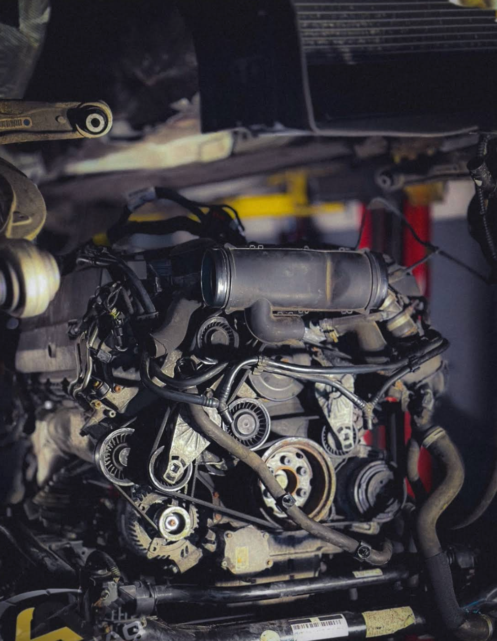 Engine detail close-up at Ashtaq Auto